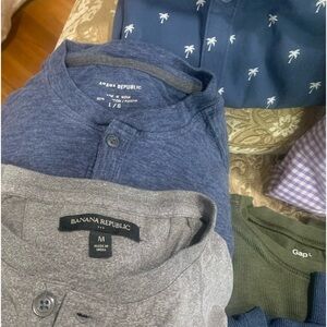 Men’s designer shirts-bundle size Medium, RL, MK, UA, BR D&F. All 16 for $80